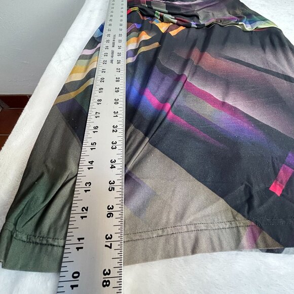 Kay Unger New York Multicolor Abstract Sleeveless Draped Sheath Dress Size 2 - Picture 10 of 10